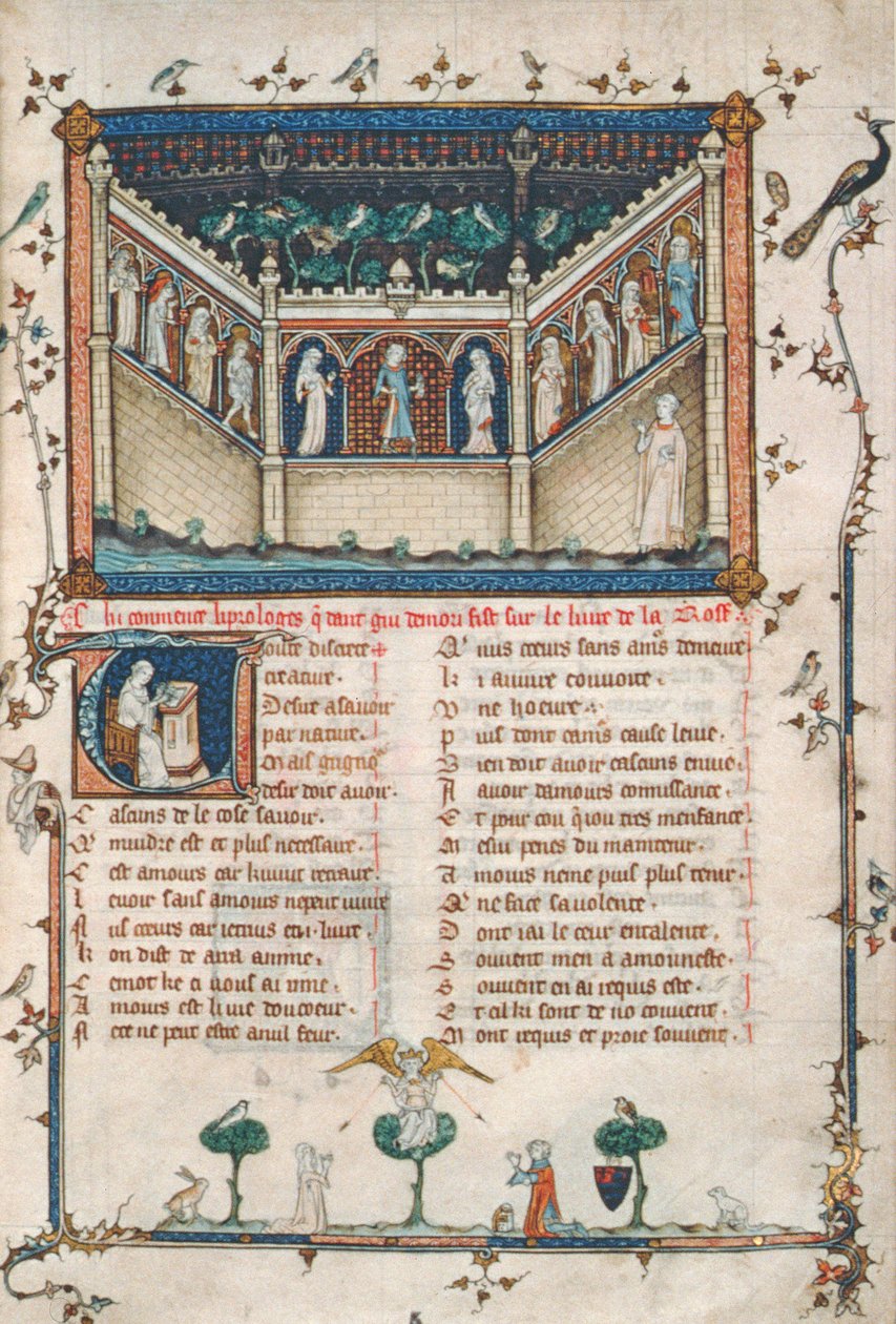 Ms 101 fol.5 Le Roman de la Rose de French School