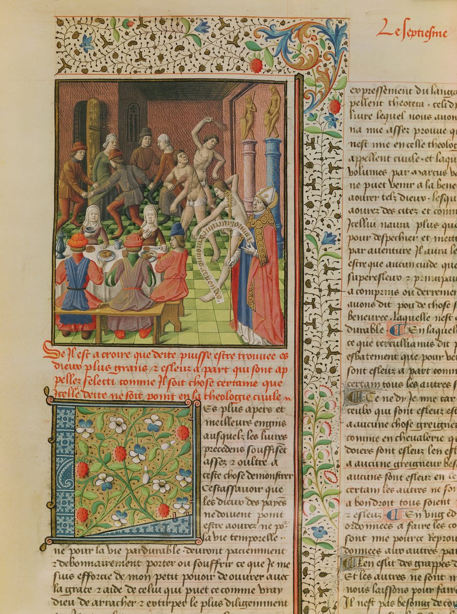 Temporal y Terminal, de la traducción francesa de De Civitate Dei por San Agustín de Hipona (354-430) de French School