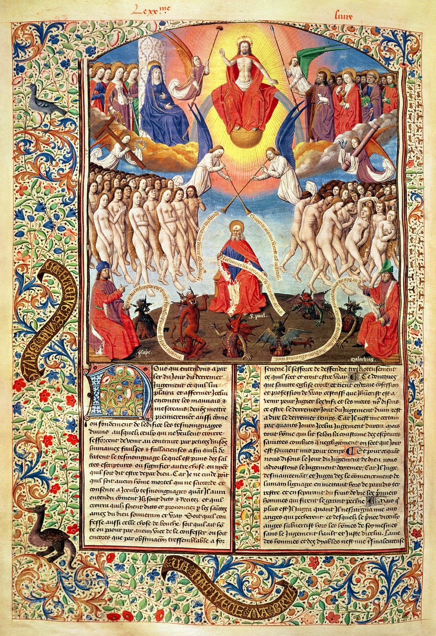 El Juicio Final, de De Civitate Dei por San Agustín de Hipona (354-430) de French School