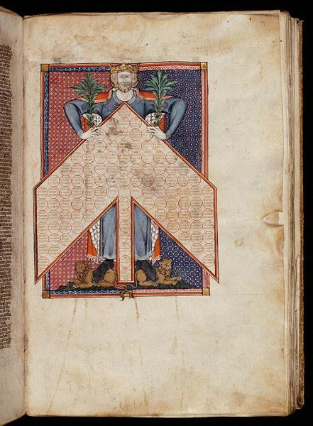 Ms. 262, f.71r: Árbol de Consanguinidad de Decretum de Graciano, c.1300 de French School