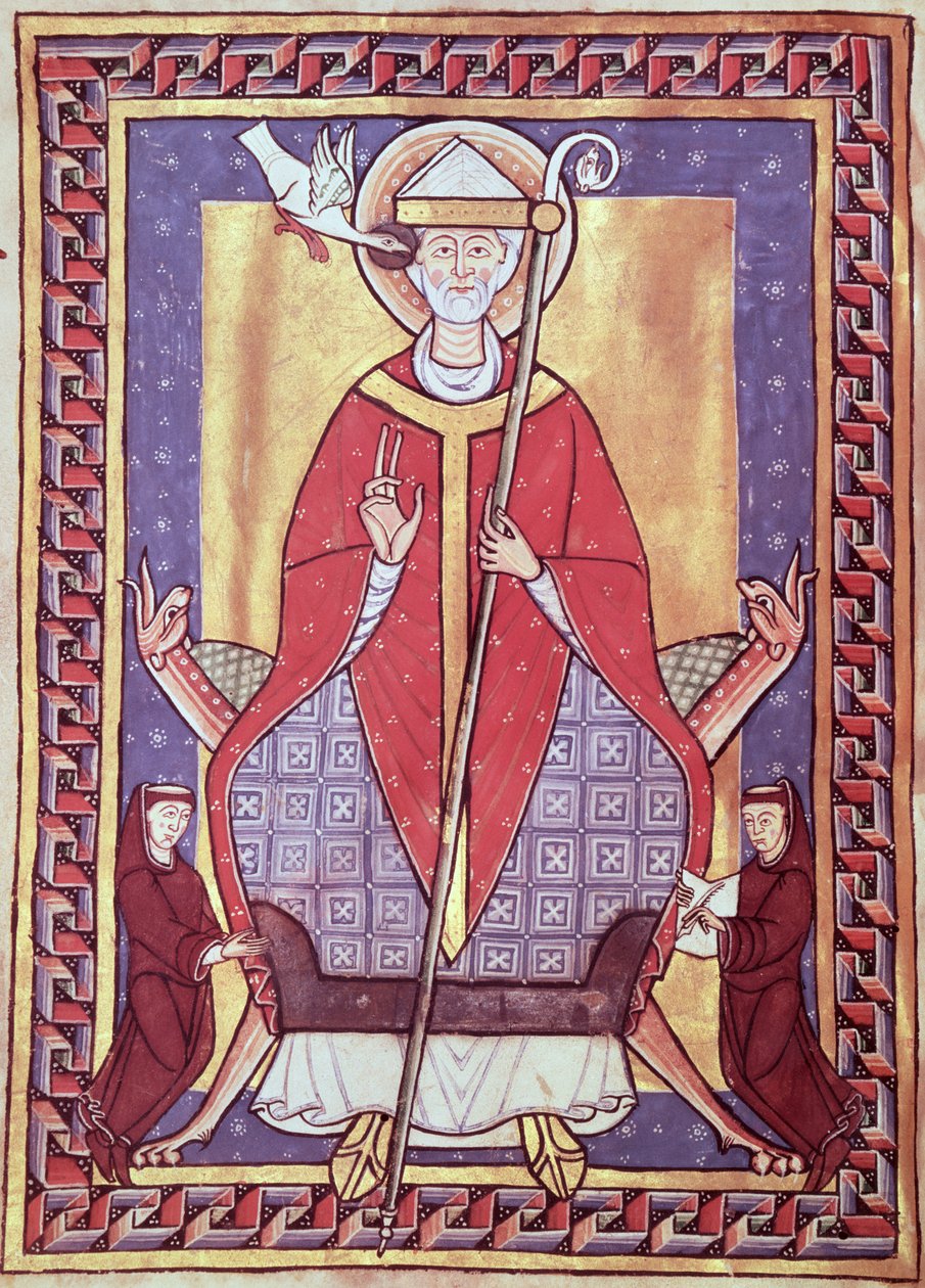 Ms 315 f.1v San Gregorio, de Extracto de sus Obras de French School