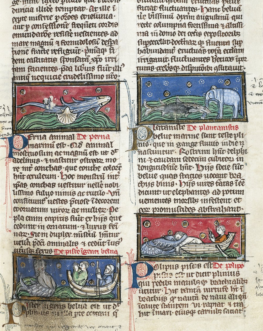 Ms 320 Fol.116 Monstruos marinos, de 
