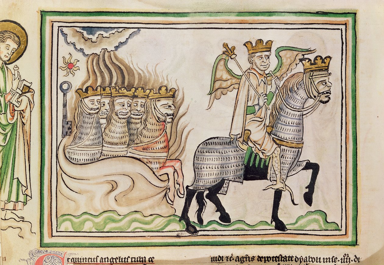 Ms 422 f.33v Caída de la Estrella de Satanás de French School