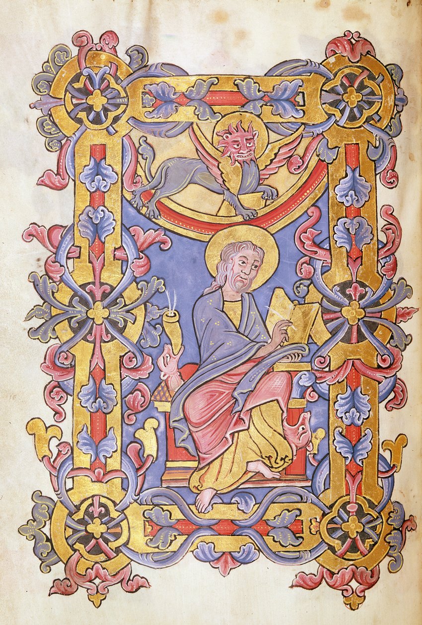 Ms 479 fol.53 San Marcos, de Les Evangiles de l