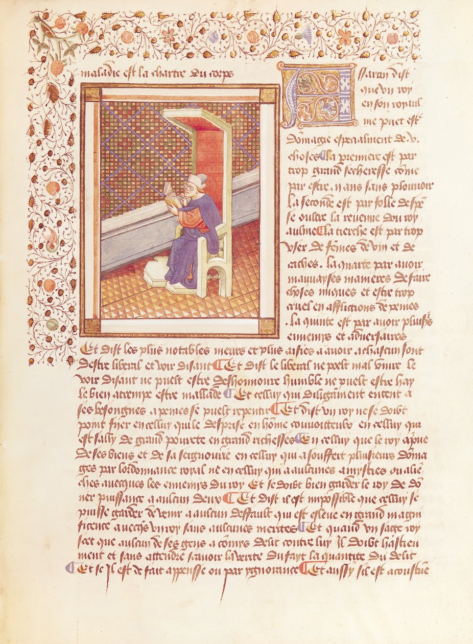 Ms 614 Página de Les Dits Moraux des Philosophes de French School