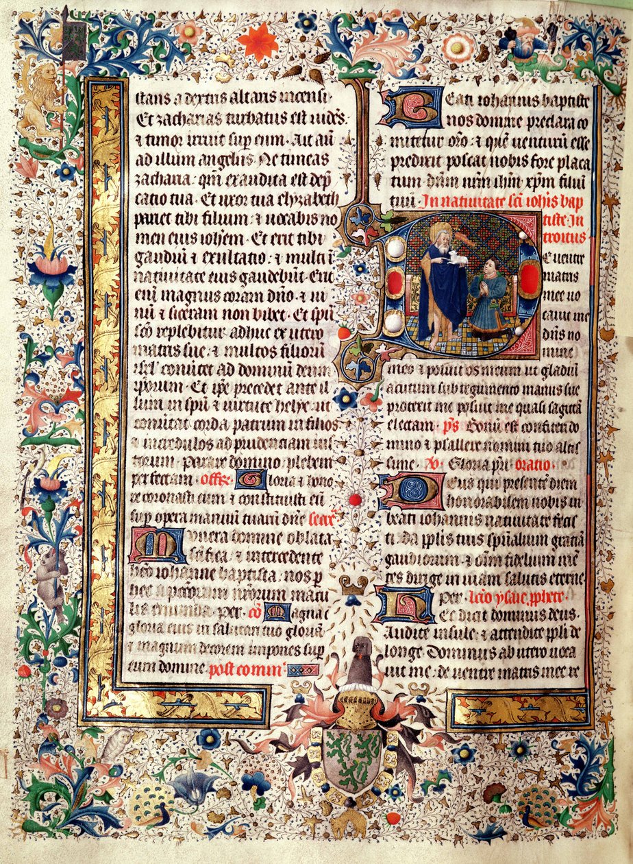 San Juan Bautista, del Misal de Jean de Lannoy de French School