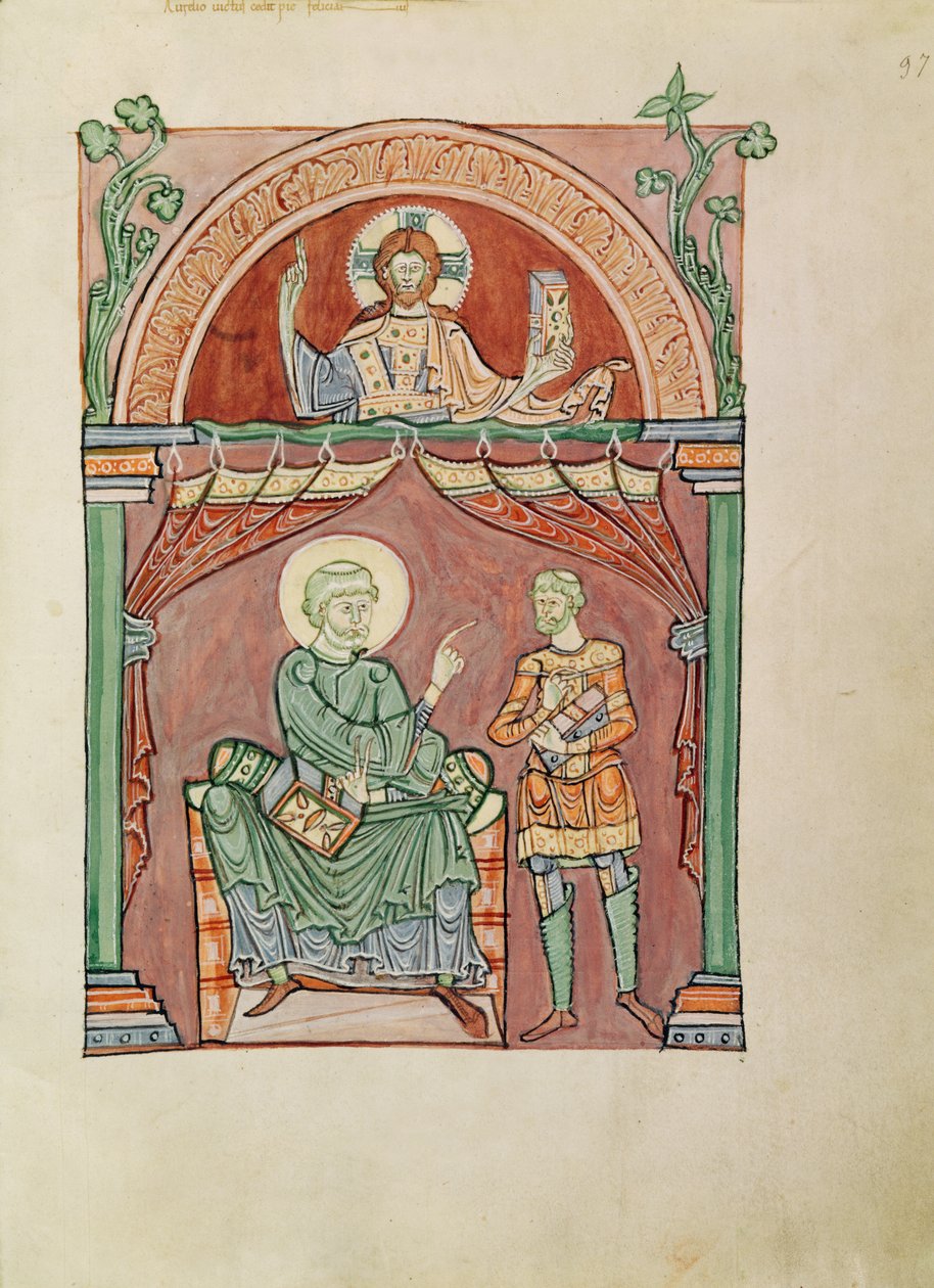 San Agustín disputando con Felicianus de French School