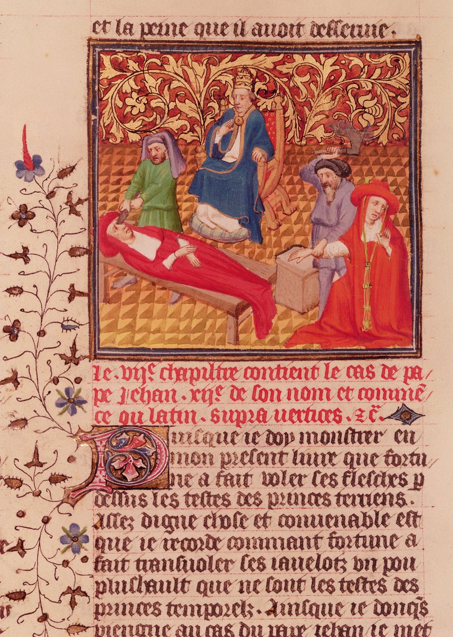 El Papa Juan XII castigando a sus enemigos tras su regreso a Roma en 964 de French School