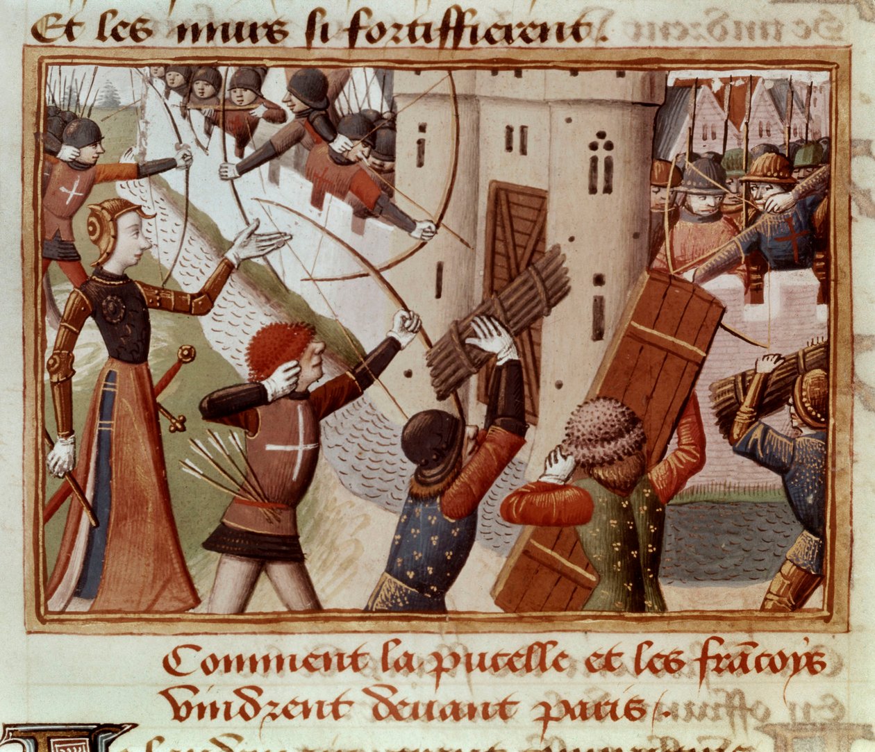 Ms Fr 5054 f.66v El sitio de París, octubre de 1428, 