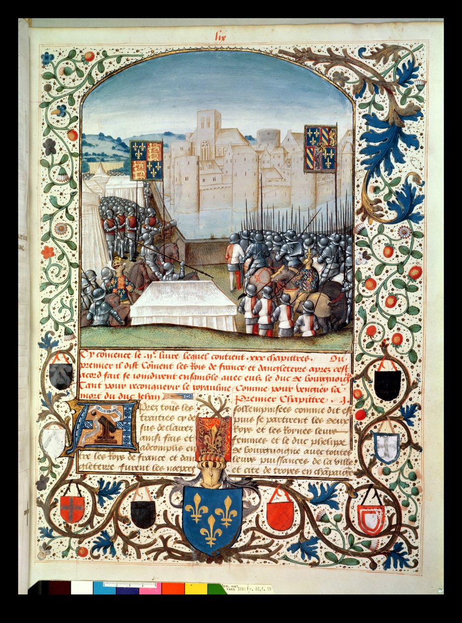 Los Ejércitos de Borgoña e Inglaterra, de Anciennes Chroniques d