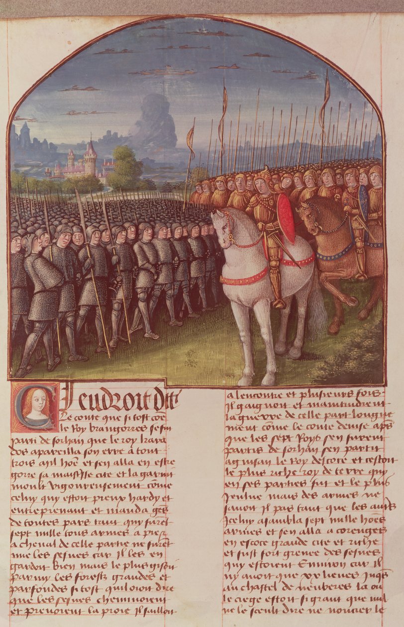 Página de La Historia de Merlín por Robert de Boron, c.1482-89 de French School