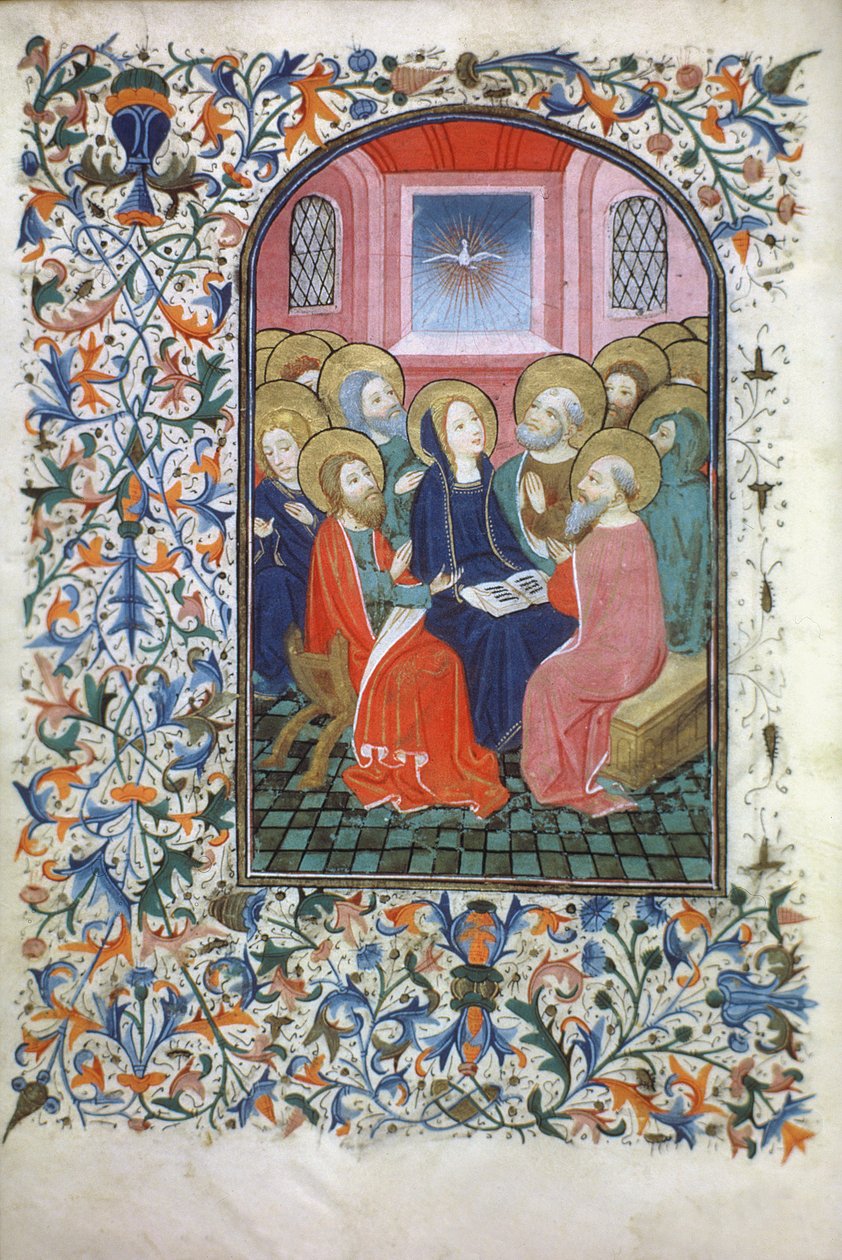 Ms Gen 288 f.23v Pentecostés, c.1460 de French School