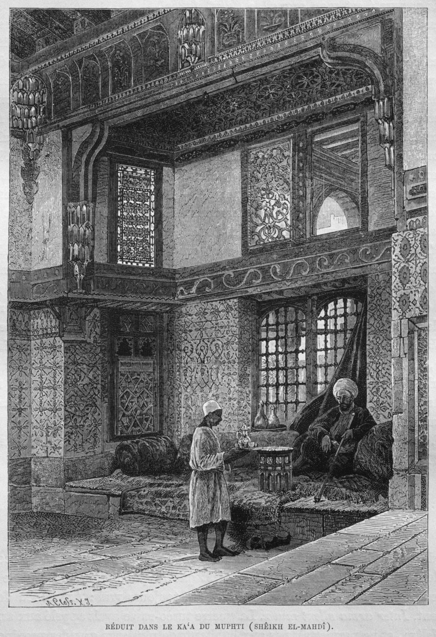 Casa del Mufti, Qaa, de LEgypte de Georg Moritz Ebers (1837-98), 1881 de French School