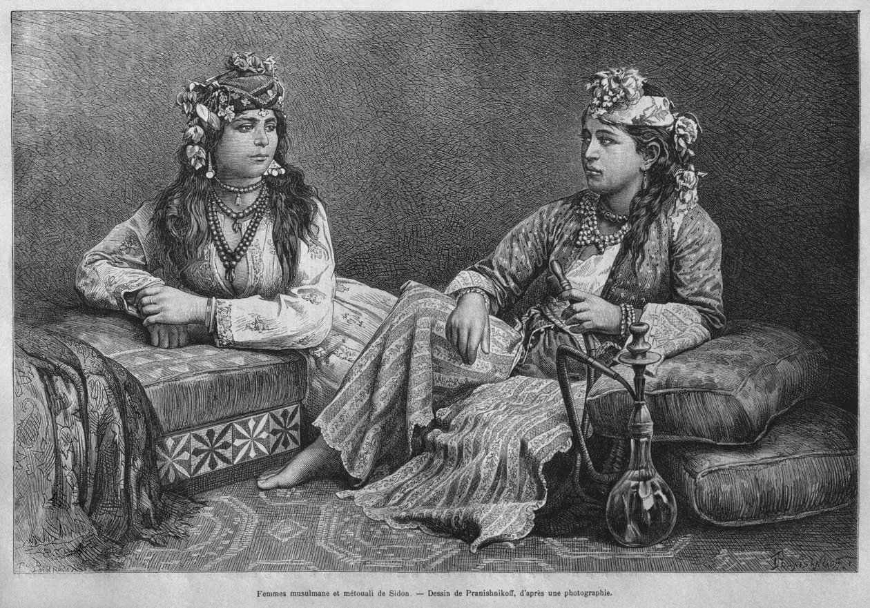 Mujeres musulmanas de Sidón, de La Syrie d