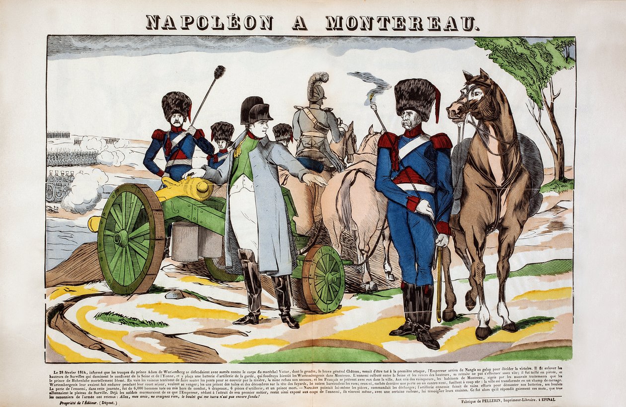 Napoleón en Montereau 28 de febrero de French School