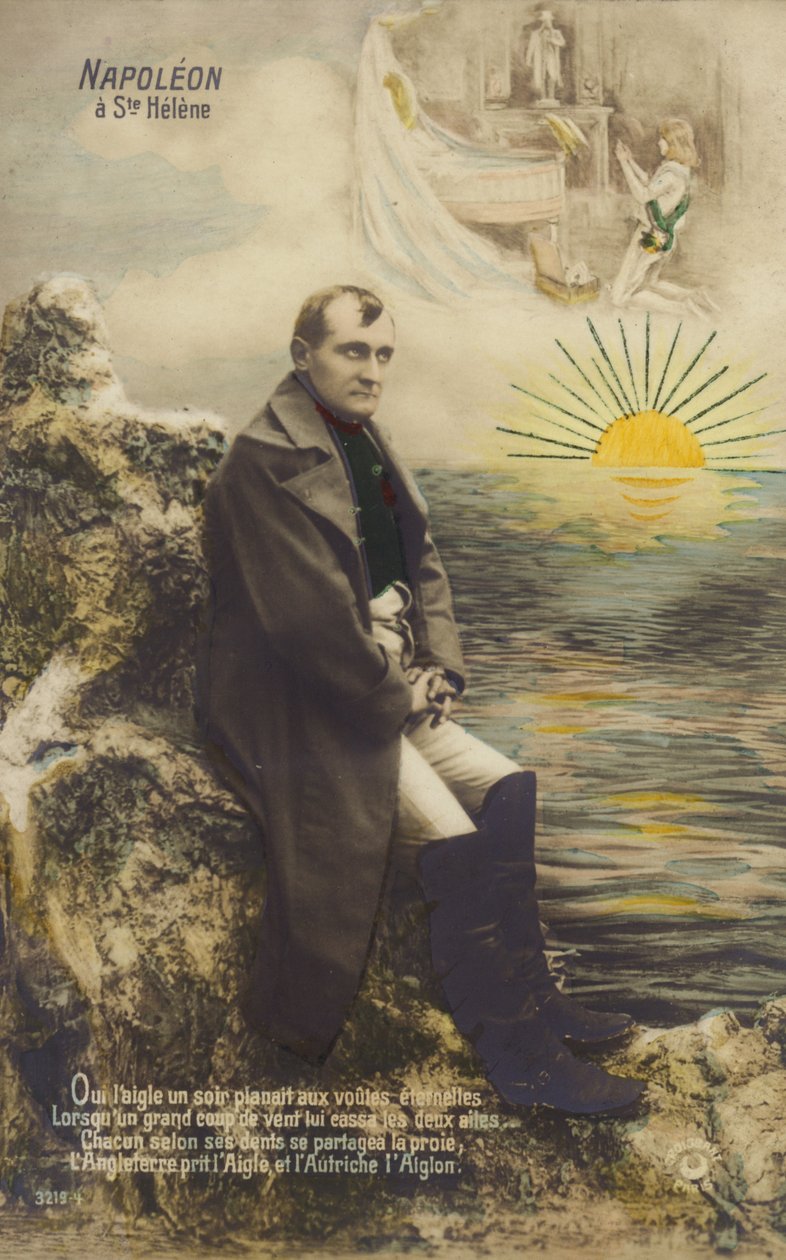 Napoleón Bonaparte (litografía en color) de French School