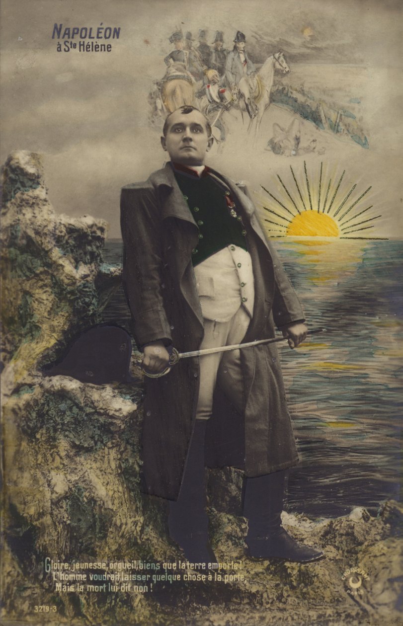 Napoleón Bonaparte (litografía en color) de French School