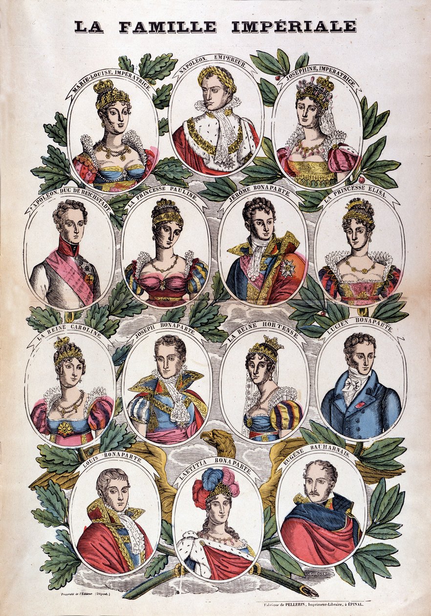 Napoleón Bonaparte y su familia de French School