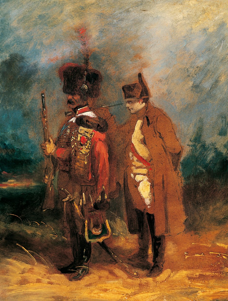 Napoleón durante la Defensa de Francia en 1814 de French School
