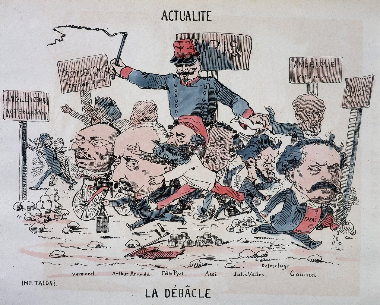 Noticias: La debacle: Vermorel, Arnould, Pyat, Assi, Vallès, Delescluze y Gournet al final de la Comuna de French School