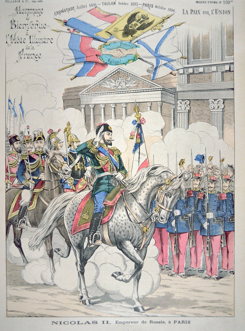 Nicolás II visita París en octubre de 1896 de French School