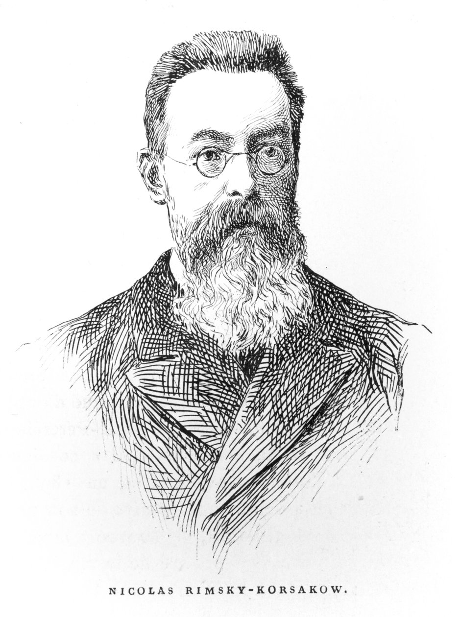 Nicolai Andreievitch Rimski-Korsakov (1844-1908), ilustración de L