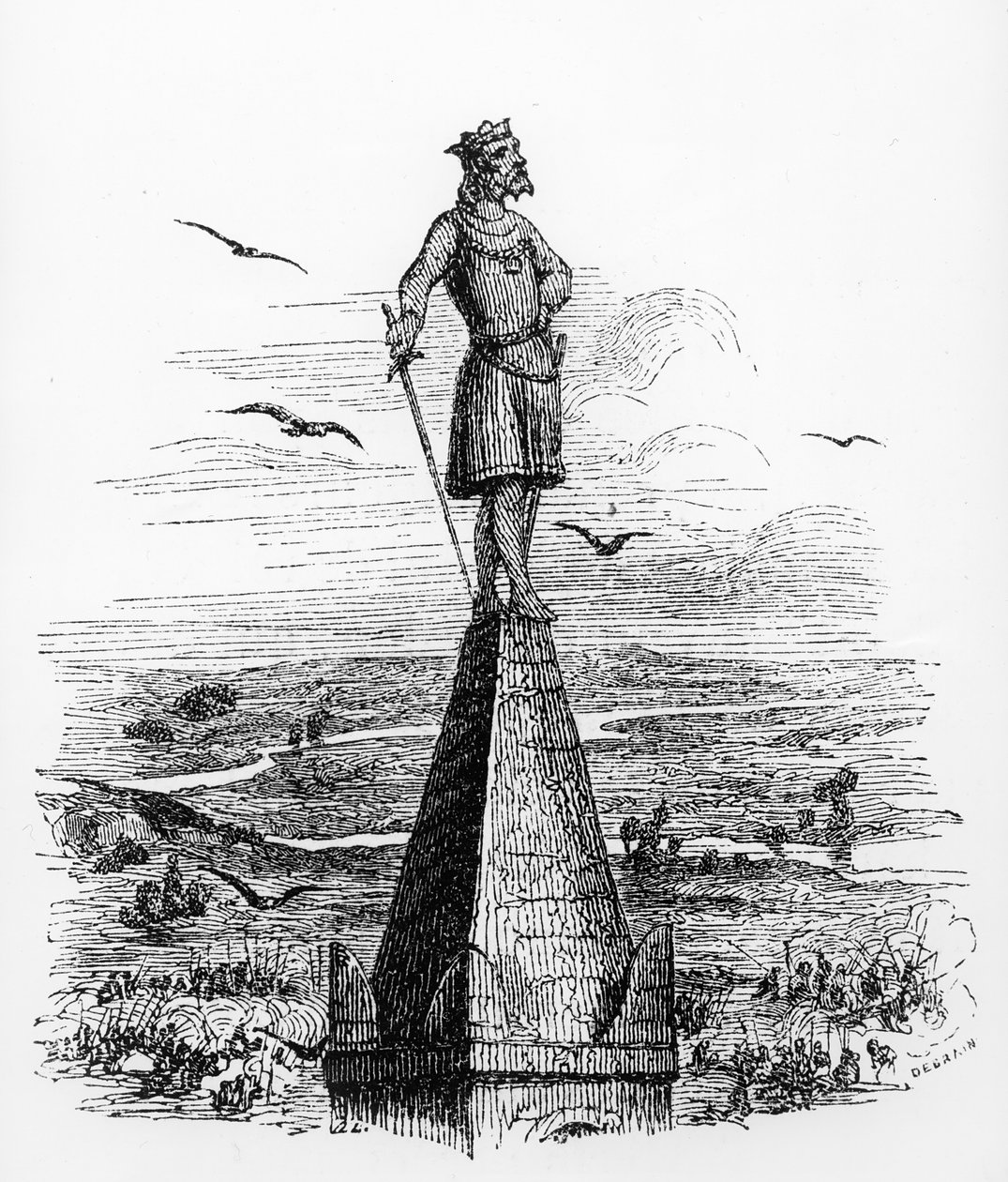 Nominoe, primer duque de Bretaña, ilustración de La Bretagne Ancienne et Moderne por Pitre Chevalier, c.1840 de French School