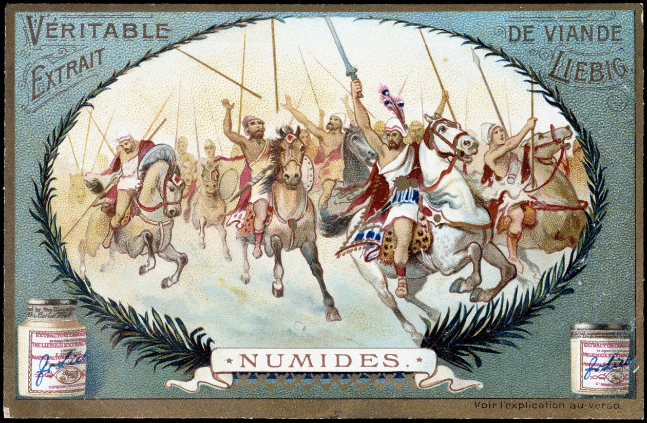 Numidia en la Antigüedad: Juego ecuestre numidio. Finales del siglo XIX de French School
