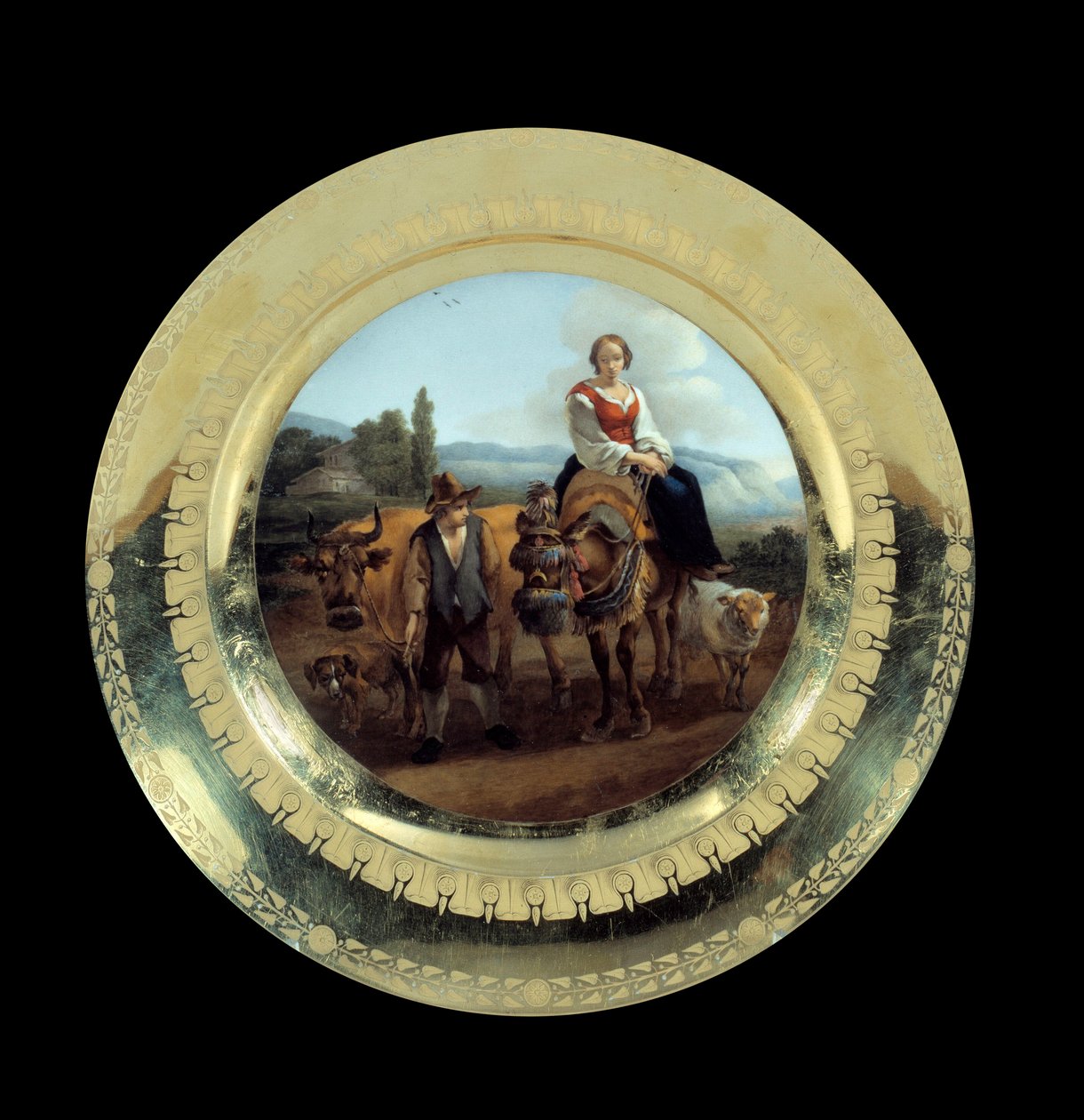 Objetos del Primer Imperio: plato del Servicio del Príncipe Eugenio de French School