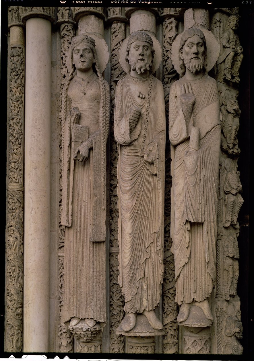 Figuras del Antiguo Testamento, de las jambas norte de la puerta central del Portal Real de la fachada oeste de French School
