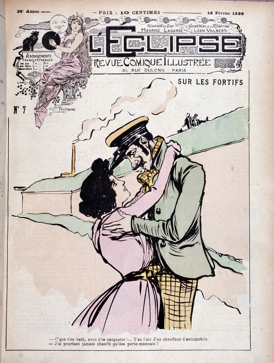 En las fortificaciones: chico malo (matón) y su novia - portada de 