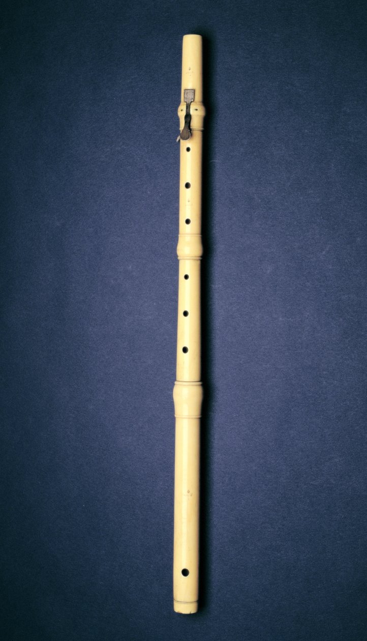 Flauta de una llave, hecha por Naust, París, c.1725 de French School