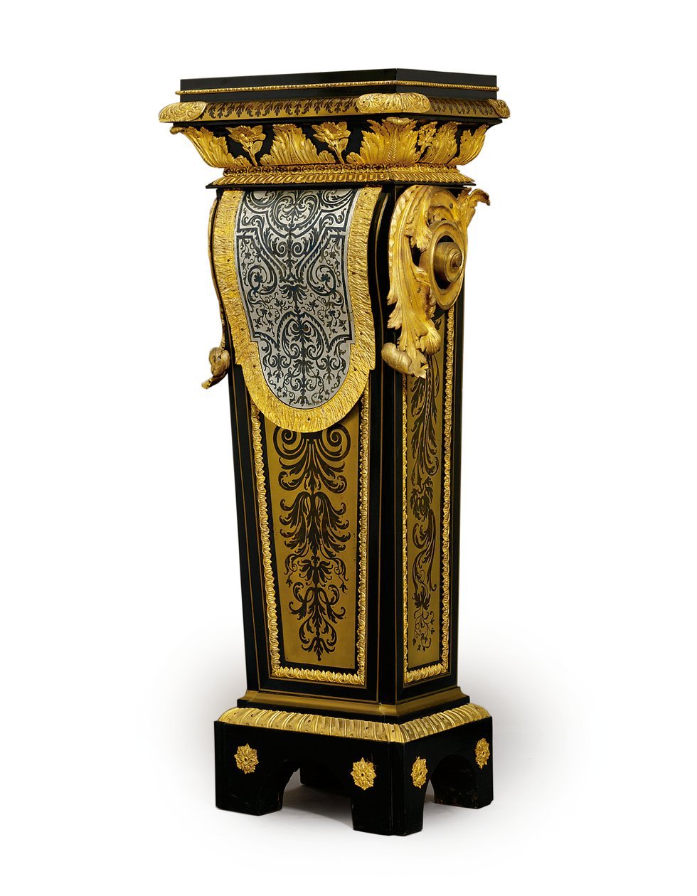 Uno de un par de pedestales de marquetería Luis XV, posiblemente encargado por Claude-Francois Julliot, c.1750-60 de French School