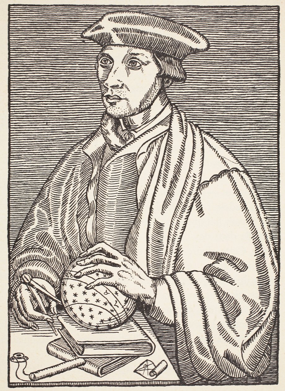 Oronce Fine, ilustración de Histoire de la Nation Francaise, Sciences, Volúmenes I y II, por Gabriel Hanotaux (1853-1944), 1924 de French School