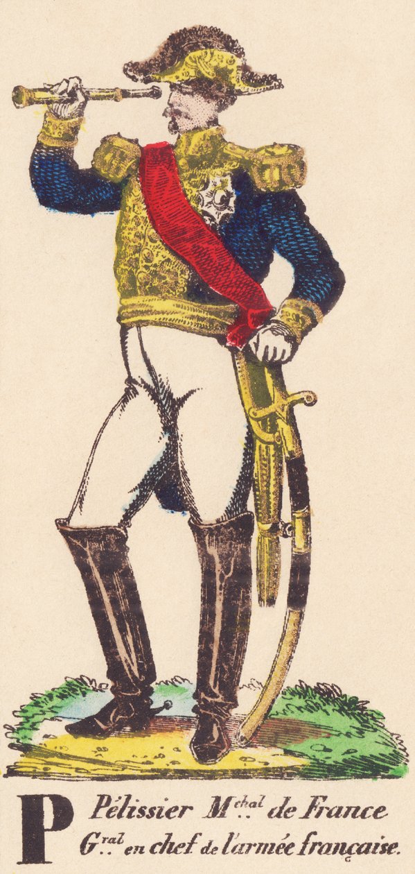 P: Pélissier (Aimable) Mariscal de Francia (en 1855), General en Jefe del Ejército Francés (1794-1864) de French School