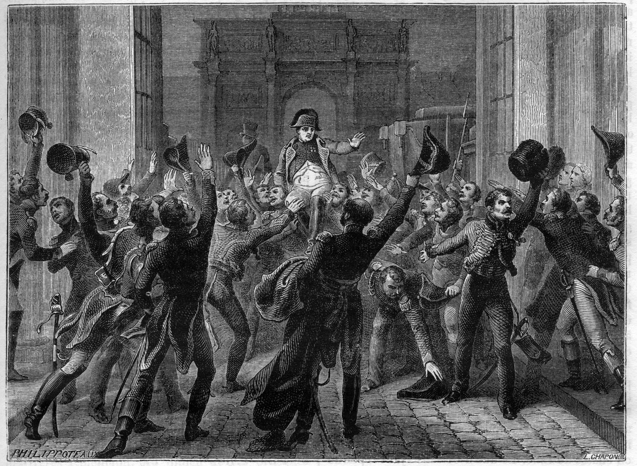 París, 20 de marzo de 1815 - Napoleón I regresa a las Tullerías - Los Cien Días (100 días) Retorno de Napoleón a las Tullerías, el 20 de marzo de 1815 - en “Historia del imperio continuando la historia del consulado” por Adolphe Thiers -1879 - colección pr de French School