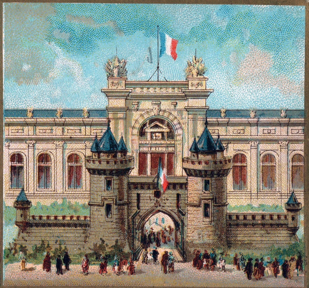 París. Exposición Universal de 1889: El Palacio del Ministerio de Guerra de French School