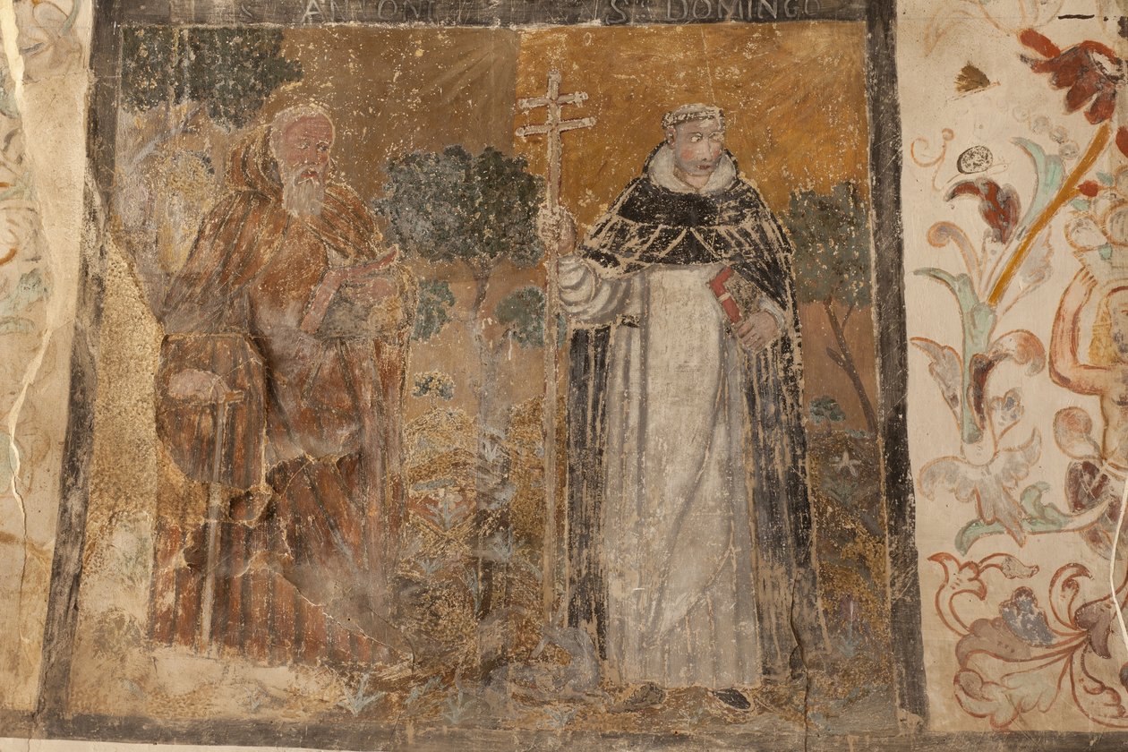 Iglesia parroquial (Església de la Mare de Déu de Solers). Interior. Las naves. Pinturas murales. Detalle. Siglo XVI. de French School