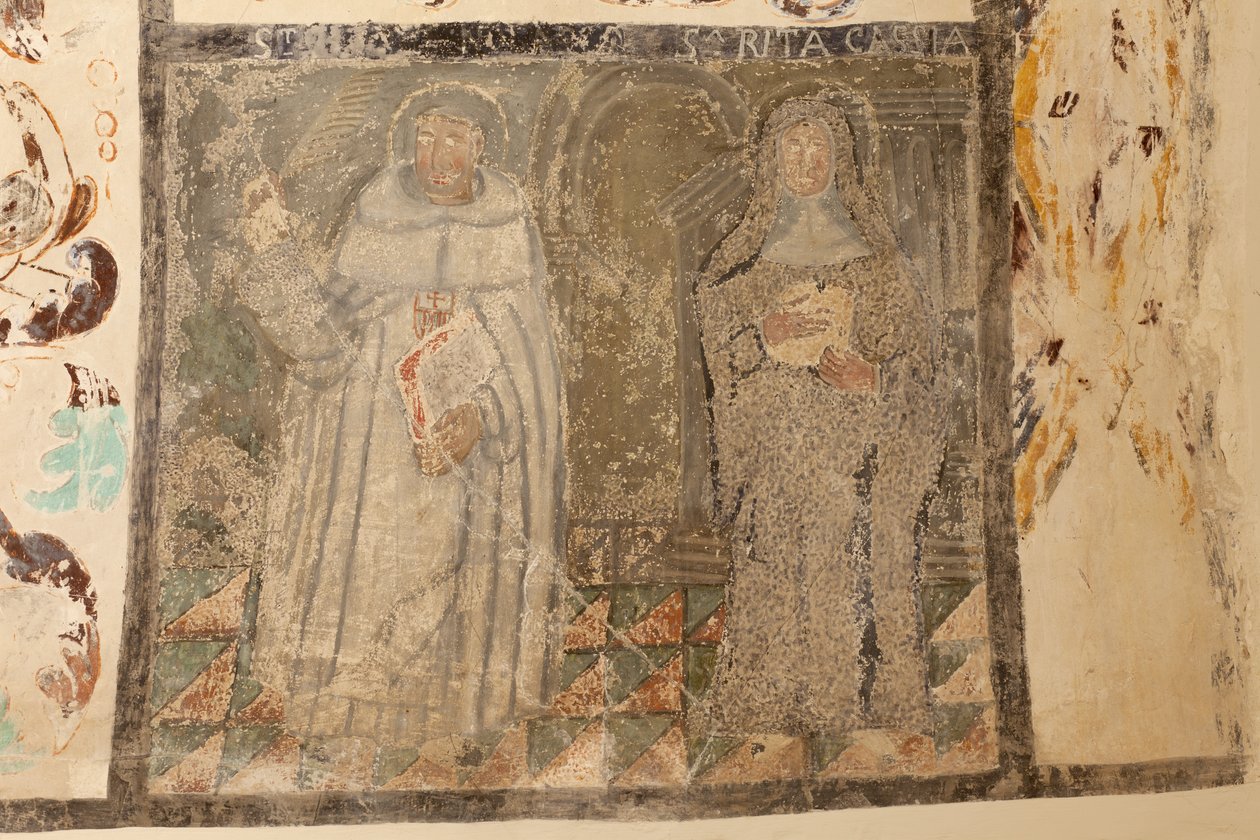 Iglesia parroquial (Església de la Mare de Déu de Solers). Interior. Las naves. Pinturas murales (detalle). Siglo XVI (?) de French School