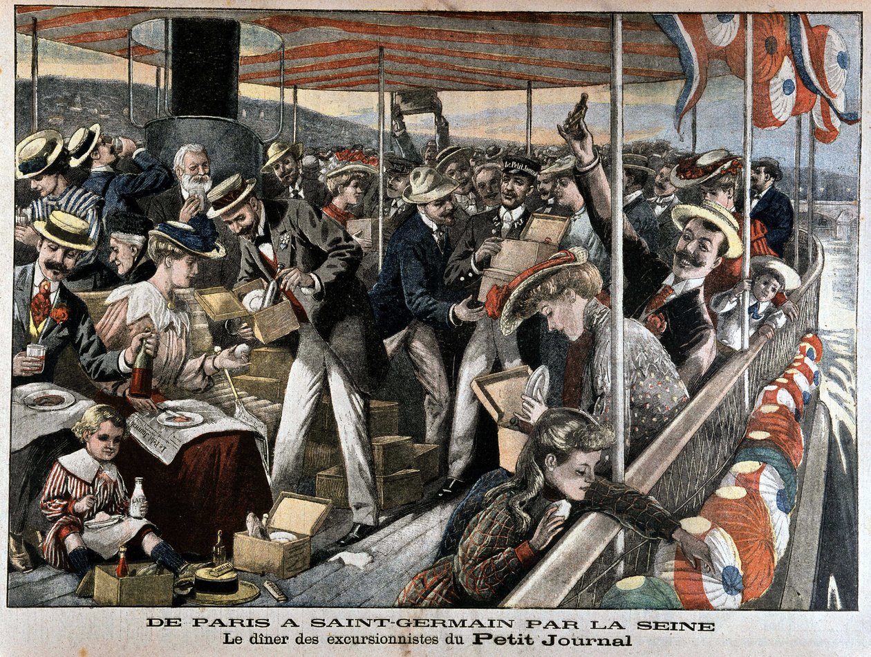 Los parisinos disfrutan de una excursión en barco de vapor por el Sena hasta Saint-Germain de French School