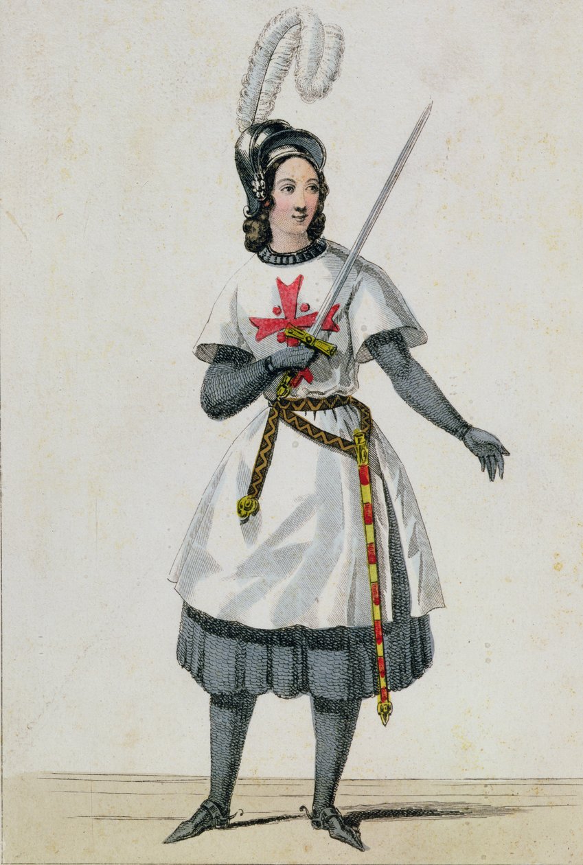 Pauline Garcia-Viardot (1821-1910) en el papel de Tancredi en la ópera de Gioacchino Rossini (1792-1868) en el Théâtre Italien, París de French School
