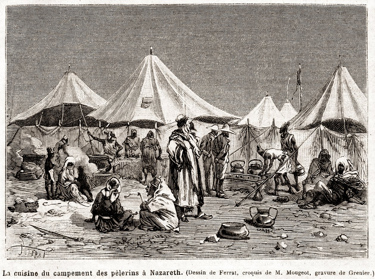 Peregrinación de penitencia a los Santos Lugares del 25 de abril al 8 de junio de 1882 (grabado) de French School