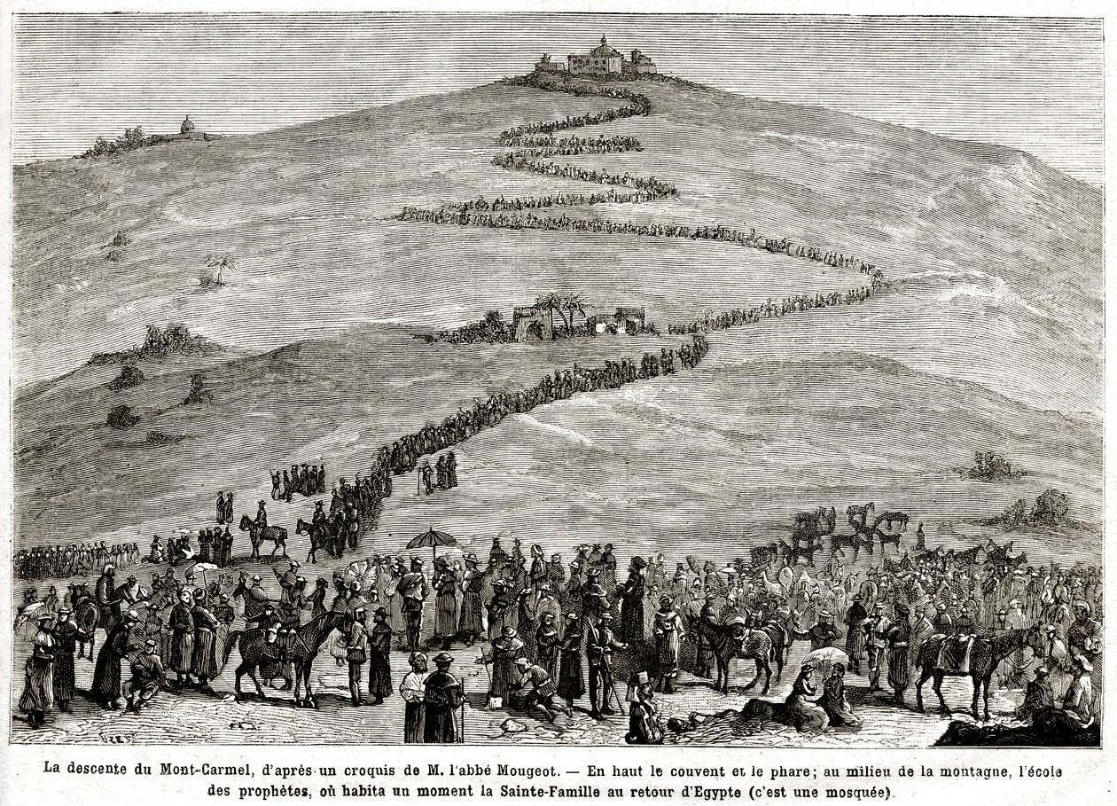 Peregrinación de penitencia a los Santos Lugares del 25 de abril al 8 de junio de 1882 (grabado) de French School