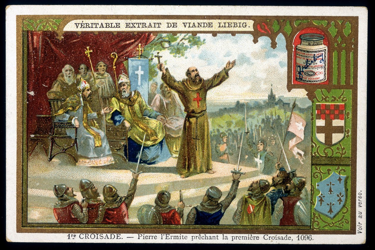 Pedro el Ermitaño predicando la Primera Cruzada de French School