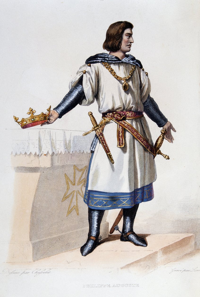 Felipe Augusto - en "Le Plutarque Français" 1844-1847 de French School