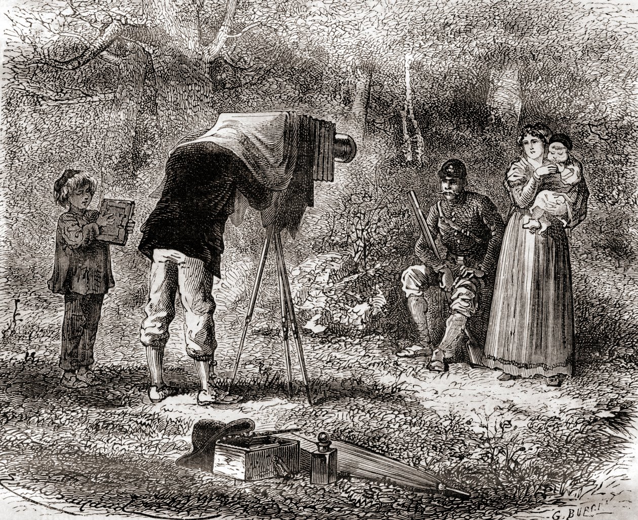 Fotografía en el siglo XIX, de Les Merveilles de la Science, publicado c.1870 de French School
