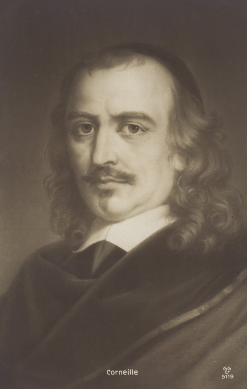 Pierre Corneille (1606-1684), dramaturgo francés (litografía) de French School