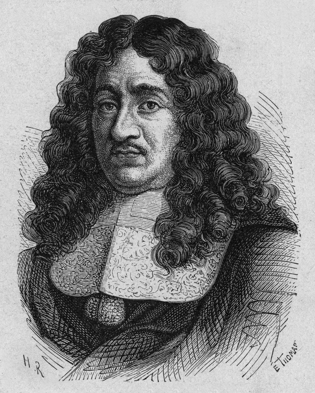 Pierre Paul Riquet (1609?-1680) Empresario francés pionero de los derechos de los trabajadores, diseñó y financió el Canal del Sur, grabado de French School