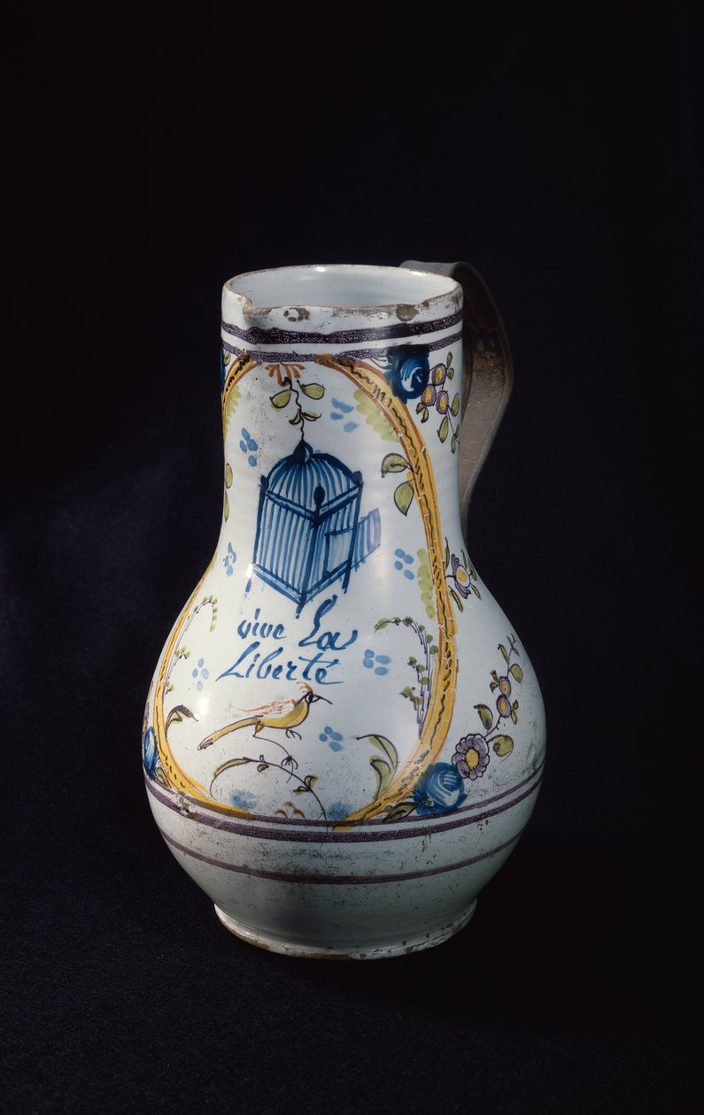Jarra con la inscripción Vive la Liberté, 1789 de French School
