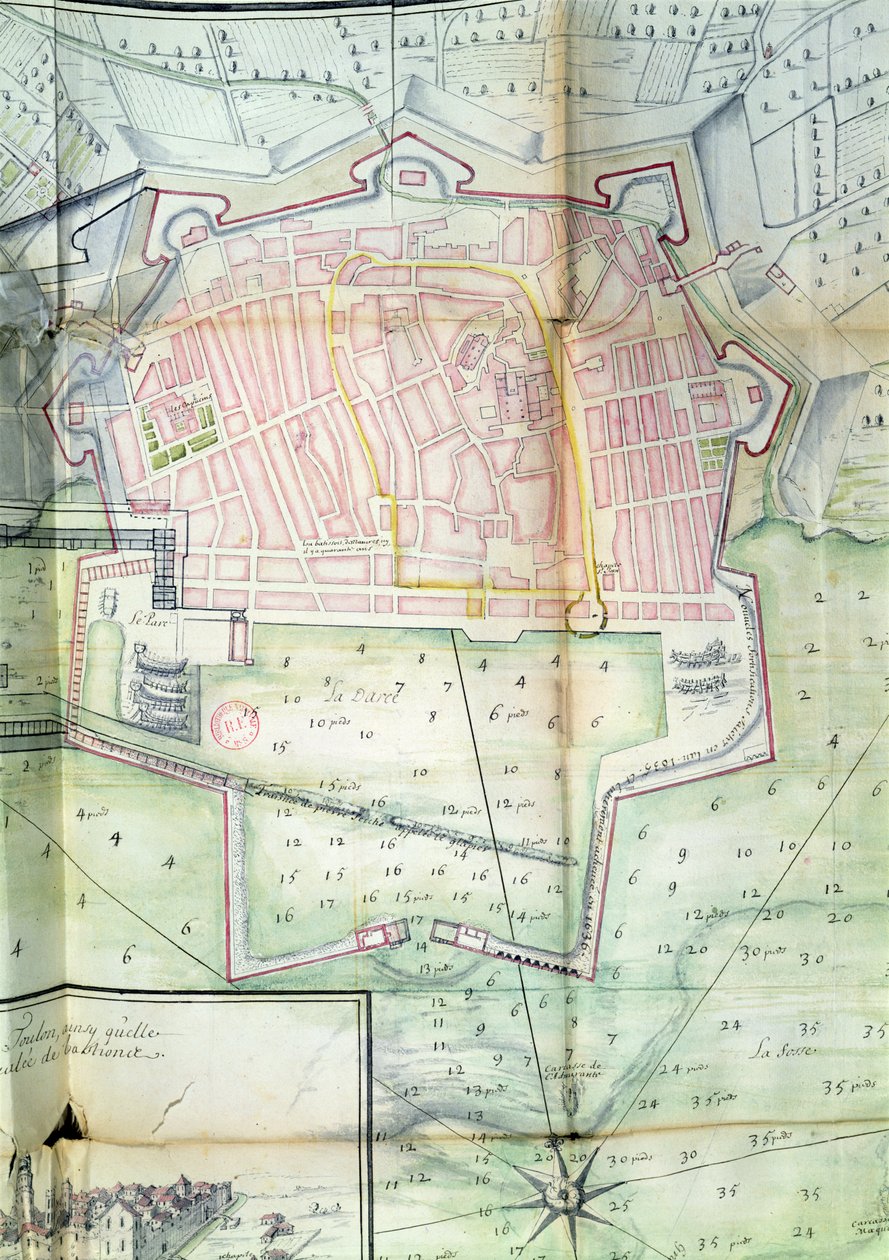 Plano de Toulon, 1669 de French School
